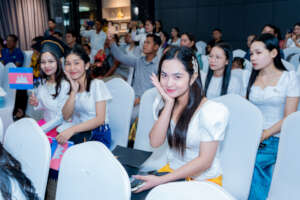 Congratulating graduates