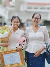 Soklin with her mother