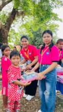 Handing Out School Supplies