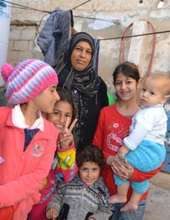 Syrian refugee family in Jordan