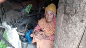 An old woman at the home