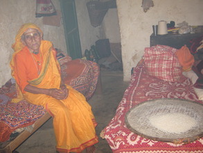 An old woman in her room