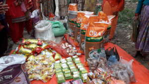 Food  materials to be distributed
