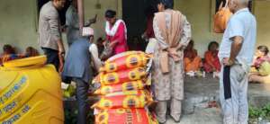 Food materials to be distributed