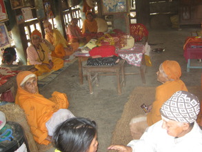The old age people, in the prayer hall
