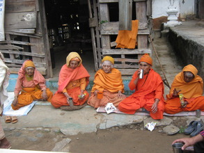 People having g tea and biscuits