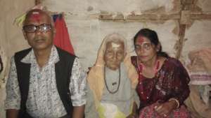 Elderly met their relatives  during Dashain