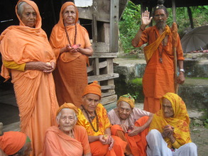 Some religious women with  one 92 year old woman