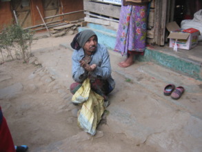One of the male  in the elderly people home.