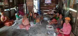 Old ages people  at   the prayer   hall