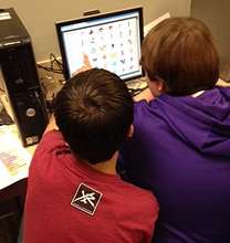 Teens during Hour of Code activity