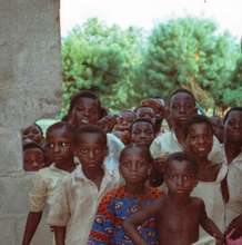 Children seeing classroon in construction