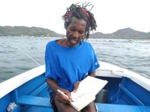 Grenadine Guardians collect data (V. Thomas)