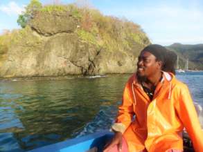 Grenadines Volunteer Patrol member surveys nests.
