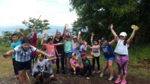 children after camping weekend