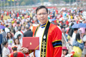 Sai Oo at his graduation ceremony