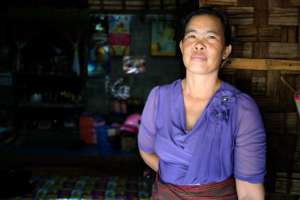 One of the weavers we supported previously