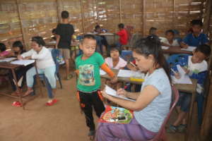 A vibrant class in action