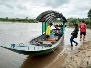 The villages in Burma were reached by boat