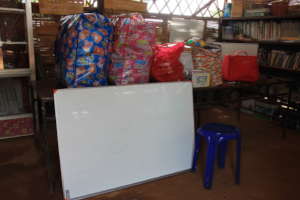 Donations of clothes and teaching materials