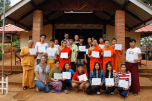 Teachers after previous teacher training session