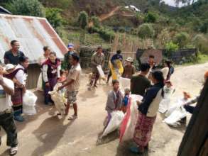 Rice distribution - Shan State Refugee Committee