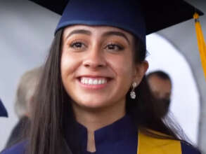 Ale,  on graduation day.