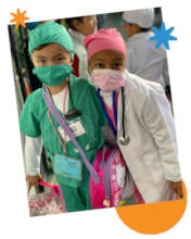 Children dress for career week