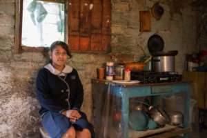 Esmeralda at her home in Mexico City