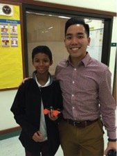 Bay Area Spark student Kheilaun and his mentor