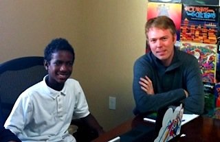 Kalin with his mentor, the CEO of Rockbot