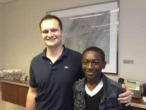 Zavonie and his mentor Anandha this spring.