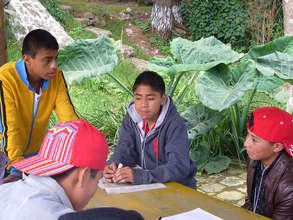 participants share experiences at youth retreat