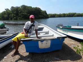 Victor with his new boat