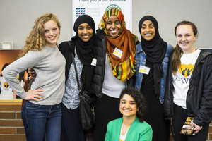 Kadija with poetry performance group