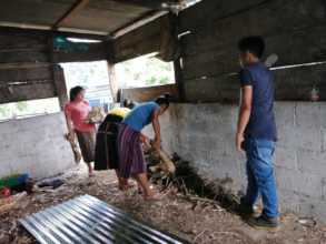 Constructing the chicken coop!