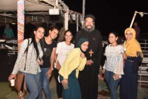 Fr. Abanoub with some of the BS in a VGP activity