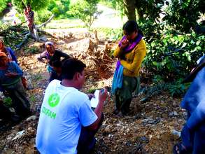 Ongoing assessment in flash flood affected village