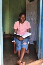 Christine at home. Her issue is school dropouts