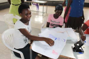 Our young women in Uganda during training