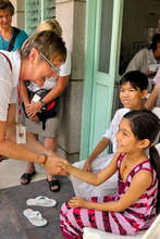 MEDRIX founder LaRelle C. in Vietnam with Nguyet