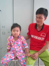 My and her dad, post-surgery