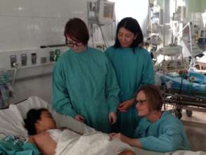 My with MEDRIX staff in hospital, post-surgery