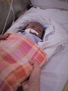 all bundled up and waiting for surgery