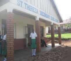 Student NS at school entrance