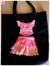 Beautiful tote bag carefully sewn by our girls