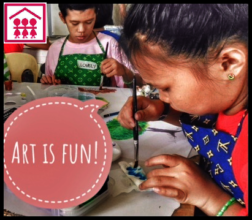 Girls express themselves through art