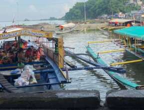 Visiting Talim Island children
