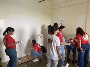 Repainting the girls' rooms