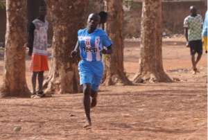 Nathalie during her 800 meters race